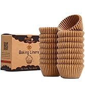 Bake Choice Non-Stick 400pcs Mini Cupcake Liners for Baking, Natural parchment mini muffin liners...