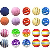 YULOYI Cat Toys for Indoor Cats, Cat Toys Balls, 20 Packs Interactive Cat Toy Set with Colorful B...