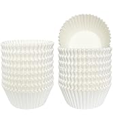 Tuchclipp 200 Count Non-stick Standard White Cupcake Liners, Food-grade Parchment Muffin Liners, ...