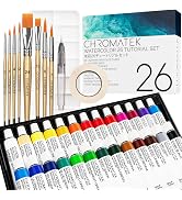 Watercolor Paint Set | 62 Piece Kit | With Video Tutorial Course | Adults, Kids, Beginner & Profe...