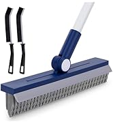 IVYROLL Grout Brush with Long Handle, Grout Cleaner Brush for Tile Floors, Stiff Bristles for Cre...