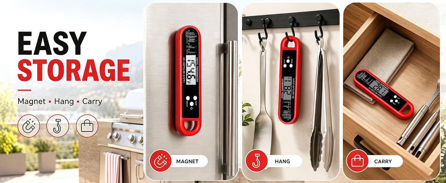 digital meat thermometer instant read cooking thermometer for meat oil thermometer for frying