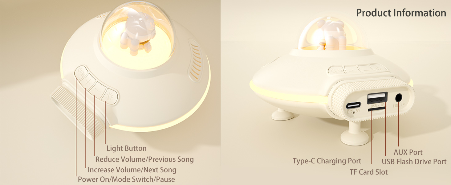 Bluetooth Speaker with Night Light