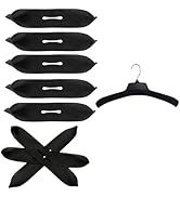 36 Pack Foam Pad Hanger Covers for 17 inch Hanger,No Slip Foam Protection Black Strips for Clothi...