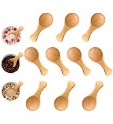 MORGLES 10Pcs Small Wooden Spoons, 3.15" for Spice & Honey Jars | Natural Wood, Food-Safe, Salt, ...