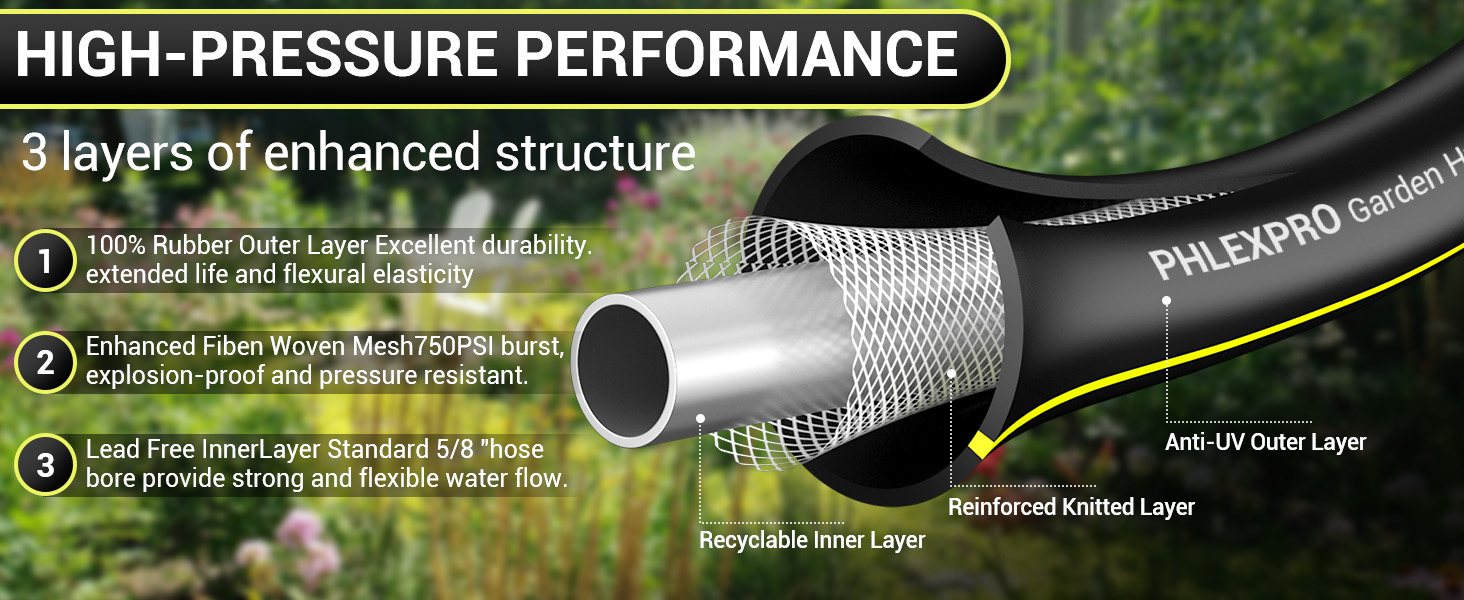Rubber 3-Layer Water Hose