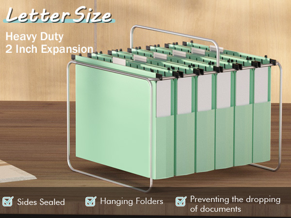 letter file folders hanging
