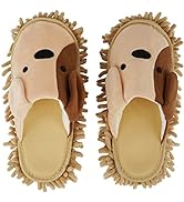 Frjjthchy Cartoon Dog Mop Slippers Microfiber Clean Dusting Slippers Detachable Mopping Shoes for...