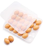 HANSGO Egg Holder for Refrigerator, Deviled Egg Tray Carrier with Lid Fridge Egg Dispenser Egg St...