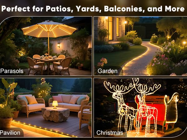 outdoor solar string lights