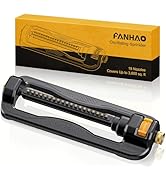 FANHAO Oscillating Sprinkler for Yard, Garden and Flower Beds, Covers Up to 3,600 sq. ft., Durabl...