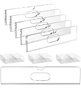 HOUSEDOMO Nameplate for Doors with Adhesive Tapes - 20 Pack 2x8 Inch Clear Acrylic Office Door Na...