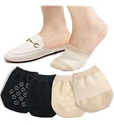 Women's Toe Socks for Mules, Half Socks for Women Toe Toppers Liner No Show Toe Covers 4/6 Pairs