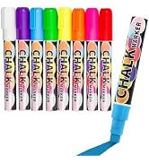 Celepen Window Chalk Markers for Cars Glass Washable, 8 Colors Jumbo Liquid Chalk Marker Pens wit...