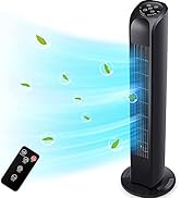 Uthfy Oscillating Tower Fan with Remote, Electric Standing Floor Fan for Bedroom Indoor Office an...