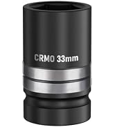 Vehicraft 1" Drive 1-5/16" 6 Point Impact Socket, CR-MO Axle Nut Socket ANSI Certified Heavy Duty...