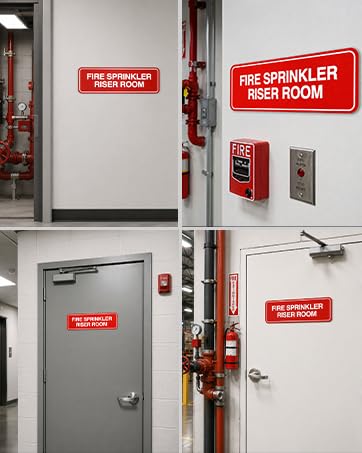 Fire Sprinkler riser room sign