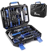 128 Piece Tool Set, PTSTEL General Household Hand Tool Kit, For DIY And Quick Repairs, With Easy ...
