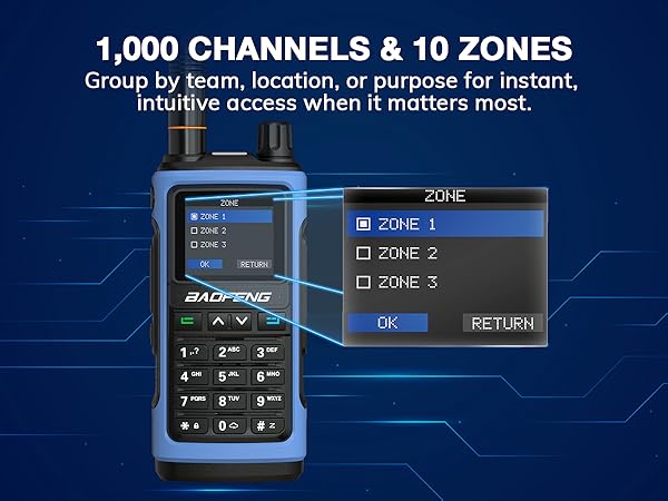 1000 Channel Storage and 10 Zones to organize channels for your need