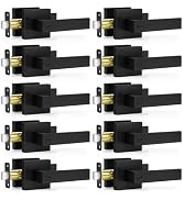 Plustool 10 Pack Matte Black Door Handles, Keyless Interior Door Knobs, Privacy Door Lever Lockse...