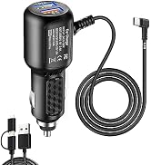 Dash Cam Charger USB C,Type C USB Power Cord,USB C Car Charger,Dual Port USB Dashcam Power Adapte...