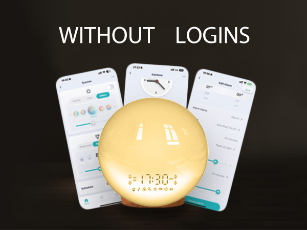 Smart Sunrise Alarm Clock with No Signup APP