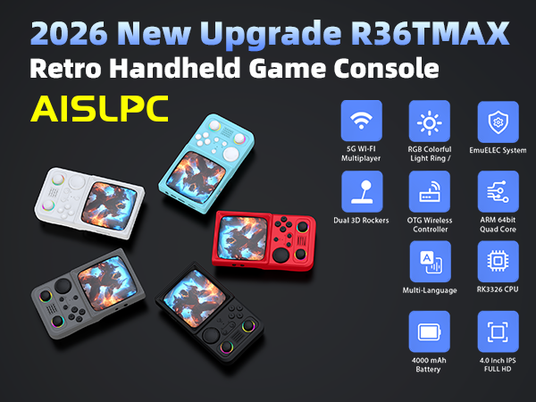 retro handheld game console gaming video consoles stick retroid pocket games hand held gameboy