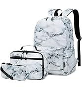 Imyth Backpack for Teen Girls, Boys, Lightweight Water Resistant Bookbag 3 in 1 with Lunch Box Pe...