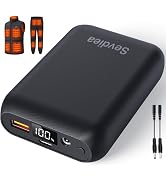 Sevdiea 16000mAh 7.4V 5V Heated Vest Battery Pack, Battery Pack for Heated Vest Compatible with O...