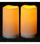 Homemory Solar Candles Outdoor Waterproof, Rechargeable Candles, Solar Powered Flameless Candles ...