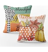 Fall Decorations for Home - Fall Pillow Covers 18x18 Inch | Autumn Pumpkin Throw Pillows -Thanksg...