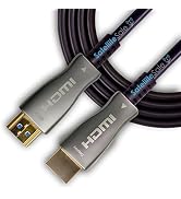 SatelliteSale Digital High-Speed HDMI 2.0 Fiber Optic Cable (4K/60Hz, 18Gbps) Black 2160p PVC Cor...