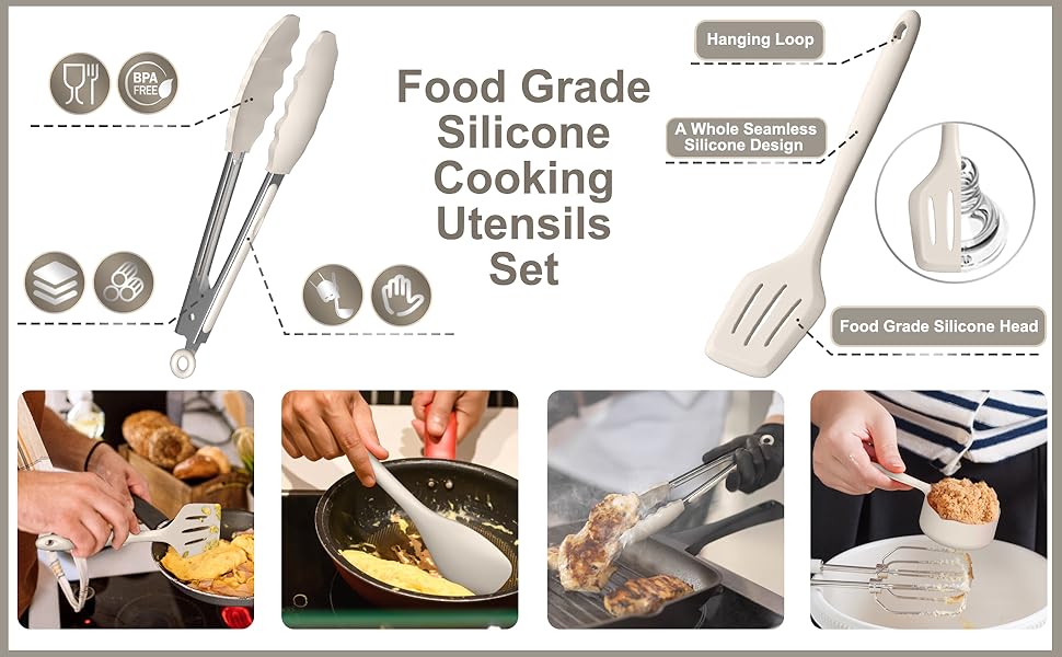 silicone cooking utensils set