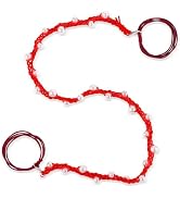FVOLREM Pearl Hair Ties for Women - 26" Hand-Braided Extra-Long Ponytail Wrap, Tangle-Free & Slip...