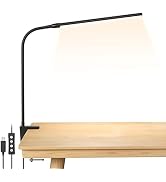 Lepro Clip on Desk Lamp LED Reading light Dimmable USB Clamp Lamp with 3 Color Modes 10 Brightnes...