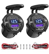 OUFFUN PD 20W USB-C and 18W QC3.0 USB Port Aluminum 12V Charger Socket with Power Switch Voltmete...