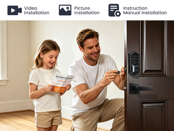 easy install keyless deadbolt door lock for front door