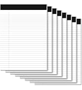 Notepads 8.5 x 11 Legal Pads of Paper 8 Pack Note Pads 8.5 x 11 Lined Paper | Wide Ruled Perforat...