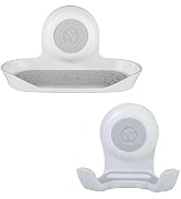 SlipX Solutions Suction Soap Saver and On The Dot Power Lock Suction Cup Hook