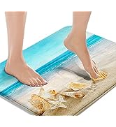 Britimes Beach Sea Shell Bath Mats for Bathroom, Bathroom Mats Rugs No Silp, Washable Cover Floor...