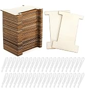 Tosnail 200 PCS Wood Ribbon Storage Organizer Set, Wooded Ribbon Spools with Plastic Clips, Sewin...