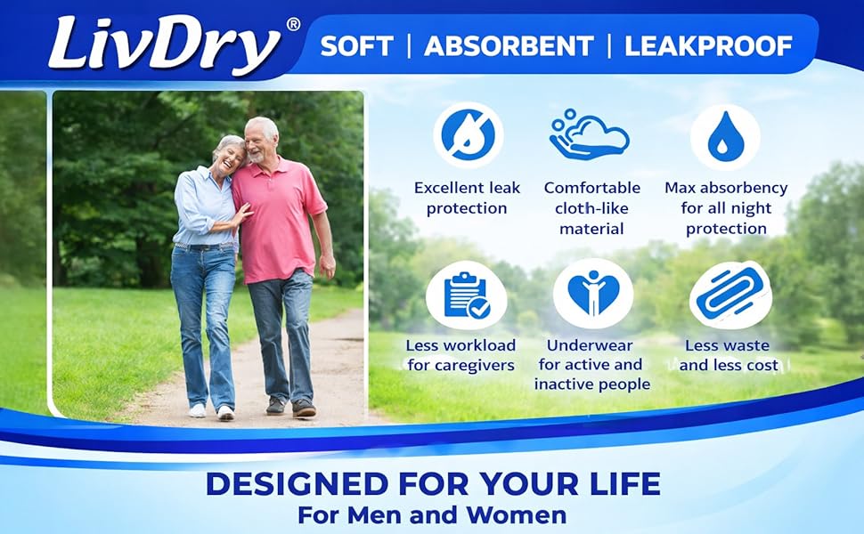 LivDry Extra Absorbency Incontinence Underwear