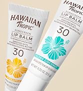 HAWAIIAN TROPIC SUNSCREEN LIP BALM FOR WOMEN, SPF 30, HYDRATING SUNCREEN FOR LIPS, VITAMIN E