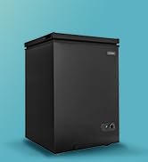 EUHOMY 3.5 Cu.Ft Chest Freezer with Removable Basket, Small Deep Freezer Adjustable 7 Thermostat,...