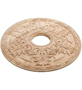 Antrader Ceiling Medallion,Wood Ceiling Cover,2.8" ID x 11.8" OD,1Pcs | Home Lighting Ceiling Med...