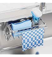 TAILI 4-in-1 Sink Caddy with Strong Suction Cup, Sponge Holder for Kitchen Sink Organizer, Remova...
