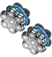 Magnetic Head Shaver Replacement Heads 7 Double Ring Waterproof Rotary Razor Blades for Bald Men ...