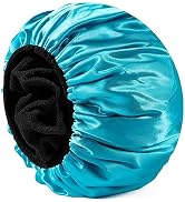 Years calm Terry Lined Shower Cap for Women Reusable, Extra Large Waterproof Shower Caps, All Lon...