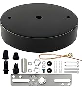 VTYXCTIGJ Light Canopy Kit Black, 4.7" US UL Vintage Chandelier Ceiling Light Plate for Pendant L...