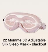 ZIMASILK Adjustable 22 Momme 100% Mulberry Silk Sleep Mask, Upgraded 3D Contoured Cup Eye Mask fo...